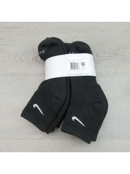 Nike Everyday Plus Cushioned Ankle Socks 6 Pack Mens Size 8-12 Black Dri-Fit NEW - Picture 6 of 9